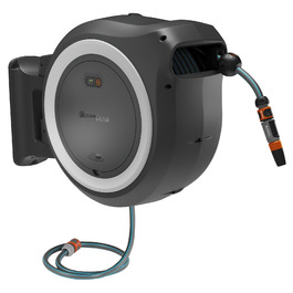 Gardena PowerRoll XXL Solo: Автоматичний шланг-намотувач з акумулятором, 40 м, білий, UV-стійкий, для саду