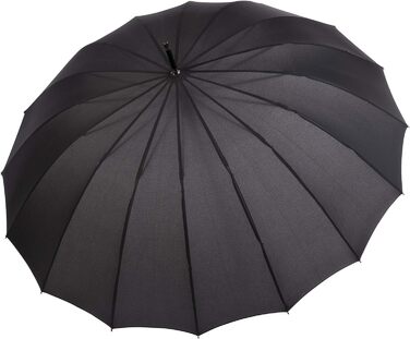 Доплерівський довгий парасольку Liverpool Automatic Великий навіс Незвичайний, благородний вигляд (чорний)