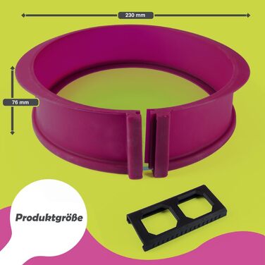 Силіконова форма для випічки тортів з антипригарним покриттям (з скляною основою XL), фіолетовий