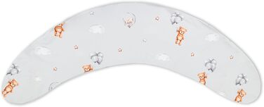 Подушка для вагітних Totsy Baby Stillkissen XXL: велика, зручна, з бавовняним чохлом Oeko-Tex, 190 см