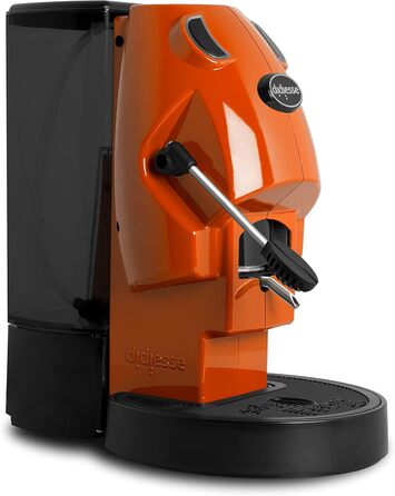 Кавомашина Didiesse Baby Frog Pad – компактна кавоварка з падами, 450 Вт, 1,5 л бак, Standby, білий/оранжевий