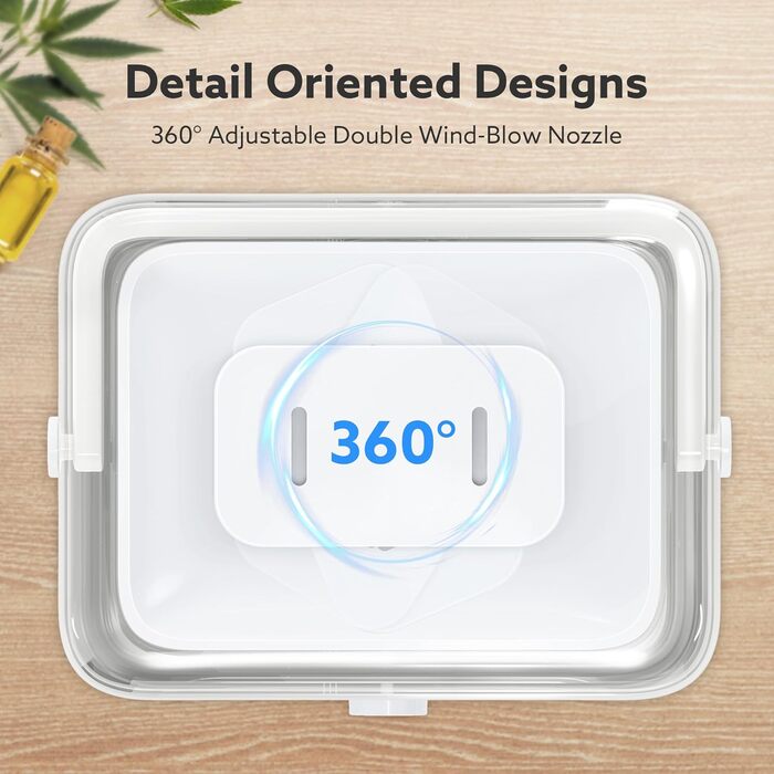 Зволожувач повітря Chivalz Luftbefeuchter 6л з нічником та аромадифузором для великих кімнат, дитячої, рослин – 360° розпилювач, 50 годин, білий матовий