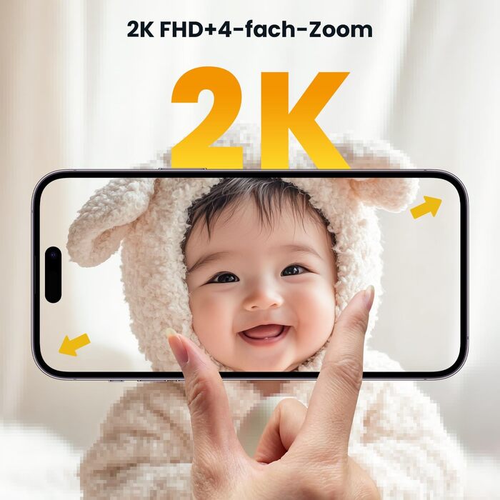 Відеоняня ieGeek 2K з камерою та нічним баченням, 5