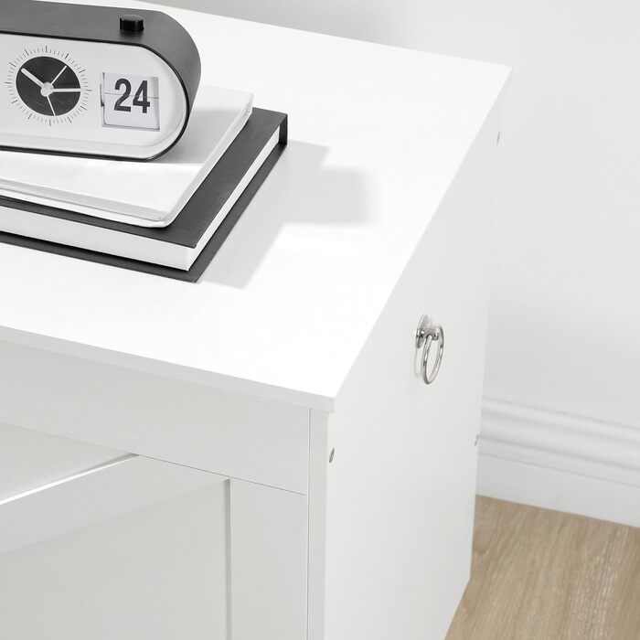 HOOBRO Лавка-сховище з ящиком, дитяча іграшкова скриня, біла, 100 см