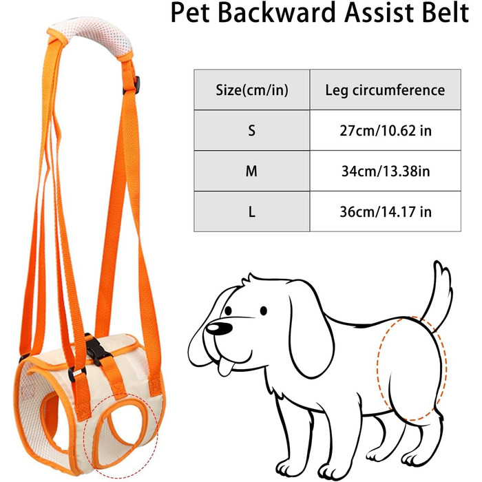 Переноска для собак зі слабкими задніми лапами (розмір M)