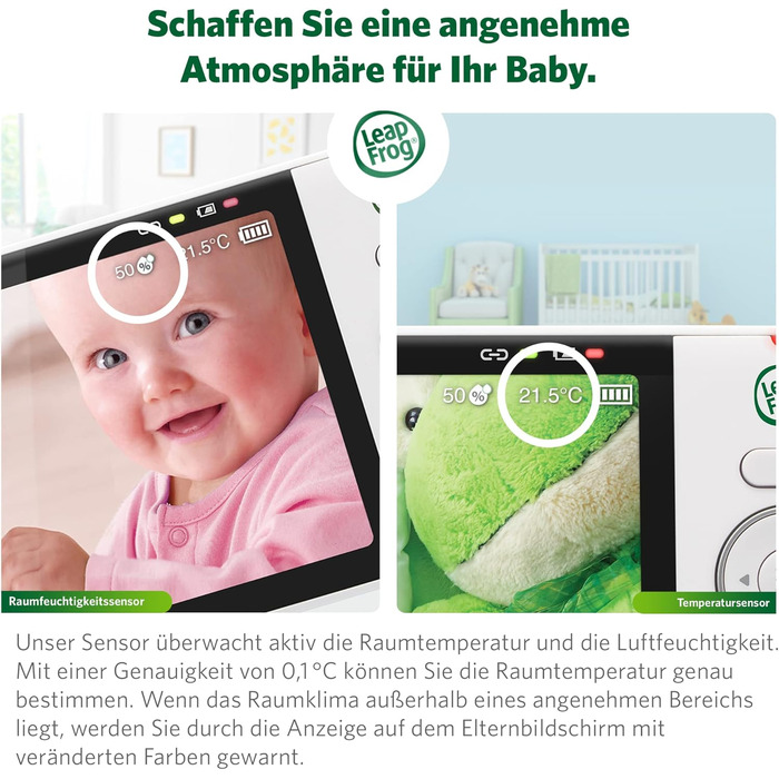 Радіоняня LeapFrog LF2423 з камерою, відеодисплей 2.8