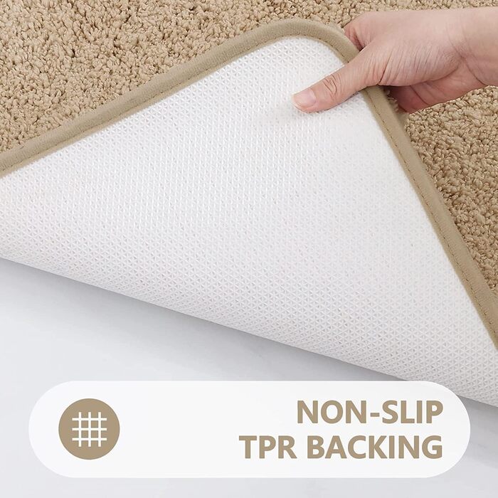 Набір килимків для ванної кімнати Homaxy, 2 шт. – неслизькі, м'які, з високим ворсом, з мікрофібри