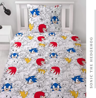 Постільна білизна Character World Sonic підліткова 135x200 см + 80x80 см