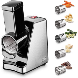 Електричний овочевий слайсер Solis Slice & More 8401 - 5 насадок, нержавіюча сталь, 350 Вт