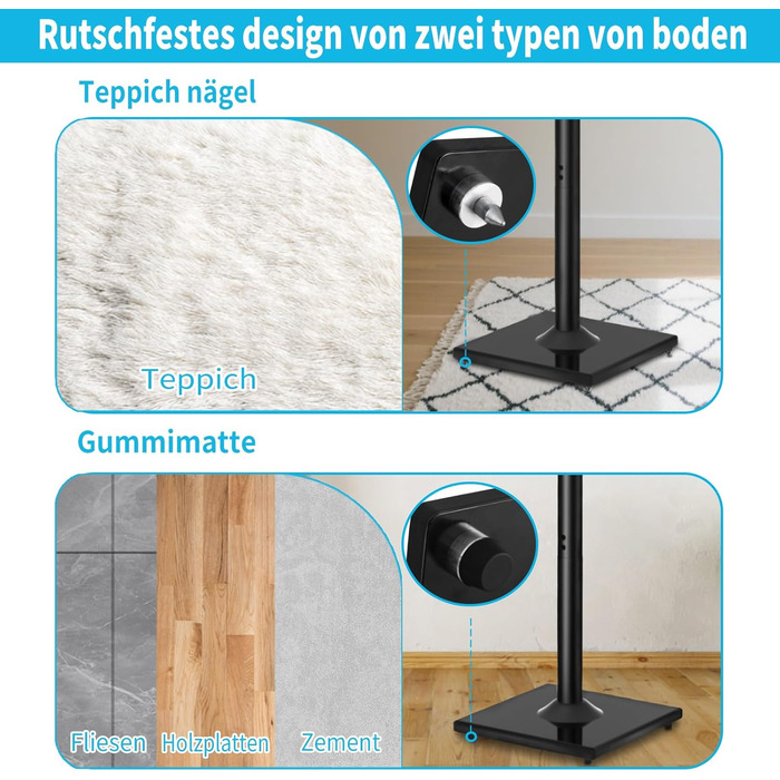 Підставка для колонок OUUTMEE, пара, до 10 кг, з кабельною організацією, сумісна з різними моделями, без регулювання висоти