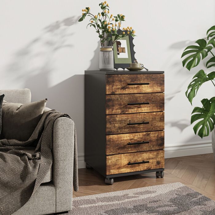 Контейнер Relaxdays на коліщатках з 5 висувними ящиками