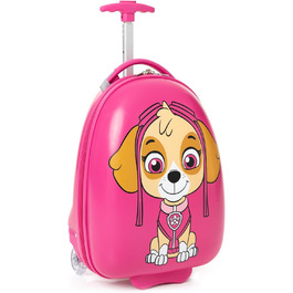 ЩЕНЯЧИЙ ПАТРУЛЬ Скай Валіза для дітей Girls Pink Cabin Small Hard Cover Holiday Carry On Trolley On з висувною ручкою Вертоліт Порятунок Цуценя Анімаційний персонаж