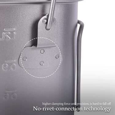 Набір посуду iBasingo Titan Kantine 1500ml/600ml для кемпінгу та відпочинку на природі (Ti2059C)