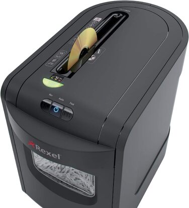 Шредер Rexel REM820 для документів, мікроріз, ручний привід, 23 л, чорний