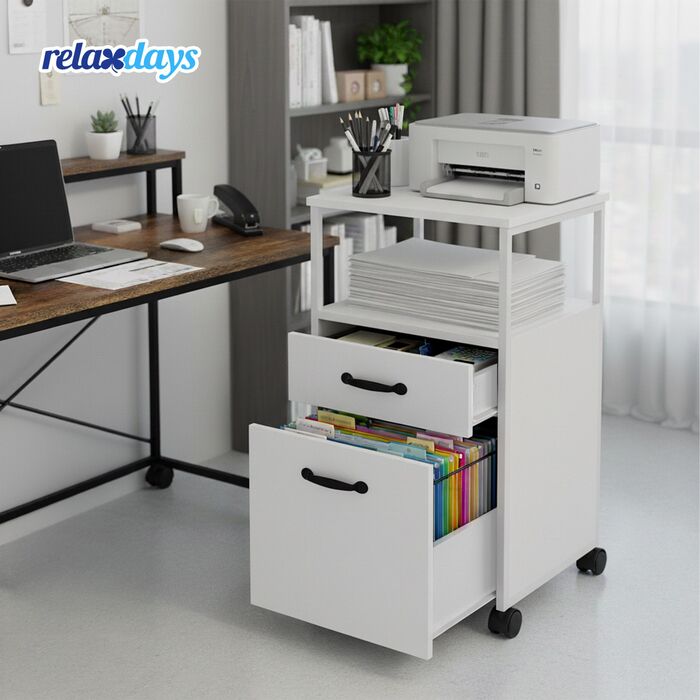 Ящик на колесах Relaxdays з двома шухлядами