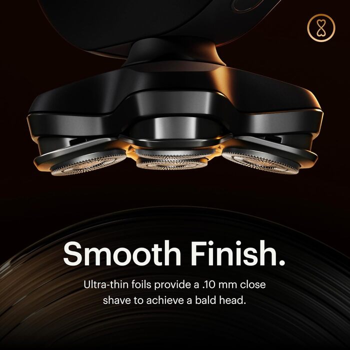 Електричний бритва для голови MANSCAPED The Dome Shaver PRO для чоловіків, 5 плаваючих лез SkinSafe, FlexAdjust, водонепроникна, USB-C/індукційна зарядка, акумуляторна, з блокуванням для подорожей