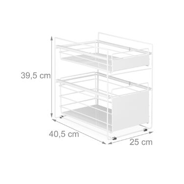 Поличка з висувними ящиками Relaxdays з 2 кошиками