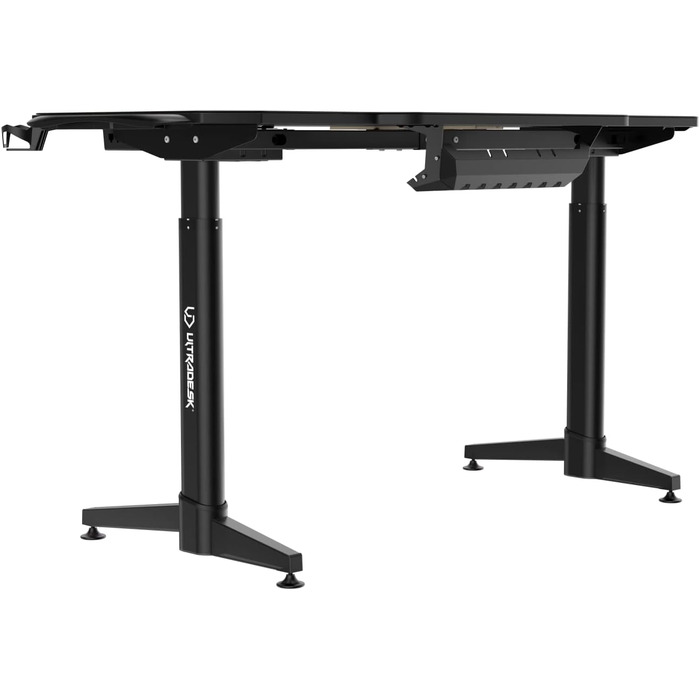 ULTRADESK Стол для роботи та ігор, регульована висота, електричний, 140x68 см, з XL-кілимком для миші (зелений)