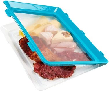 Ланч-бокс to go FRESH & CLIK, набір з 2 предметів, оригінал з телевізора зручна жерстяна коробка для їжі, що не містить бісфенолу А екологічно чиста коробка для сніданку для