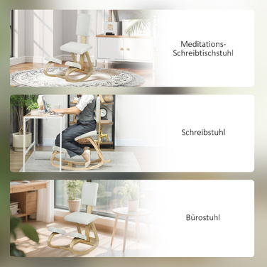 Зручний стілець для ніг, підставка для ніг, стілець для здоров'я для дому, офісу, медитації, колір кремовий