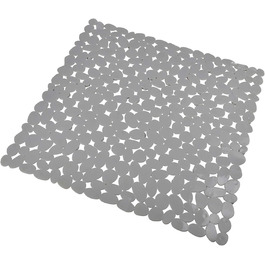 Килимок для душу Dynamic24 з ефектом каменю, 52X52 см, ПВХ, нековзний килимок для душу, нековзний килимок для душу (світло-сірий)