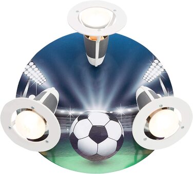 Дитячий стельовий світильник із зображенням футбольного мяча