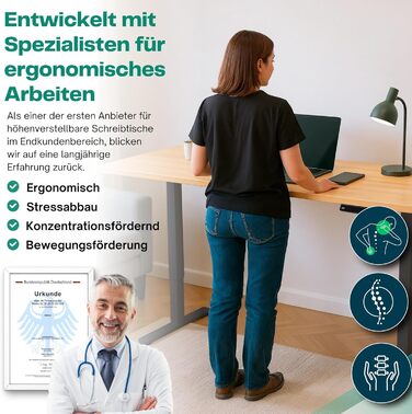 Електричний регульований стіл Albatros Lift S5: металеве підстав'яння, 2м, 120кг | Чорний