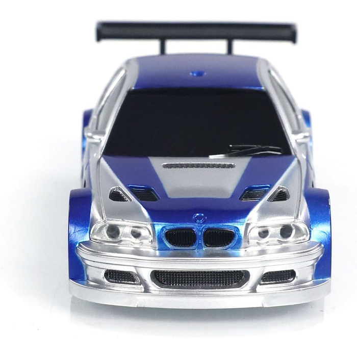 RC Автомобіль 1/43 Масштаб Готовий до Гонок Дрифт 4WD з Пультом, Світлодіодне Підсвічування, Синій