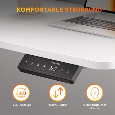 Електричний кутовий стіл L-подібної форми, 160 x 140 см, з 3 висувними ящиками, регулювання висоти, для офісу, ігрової кімнати, дому