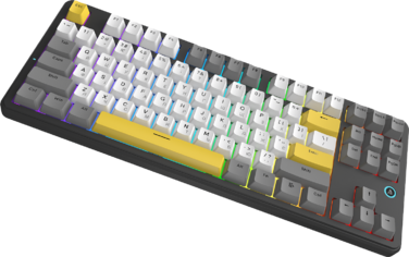 Дротова механічна клавіатура Ajazz AK870 V2 Flying Fish switches Black Grey Yellow (AK870-V2-FF-BGY)