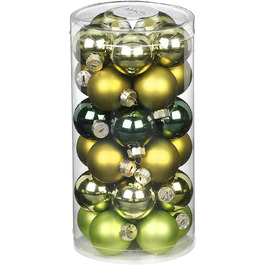 Чарівні скляні різдвяні кулі 4 см х 30 шт. ялинкові кулі (Золотий луг)