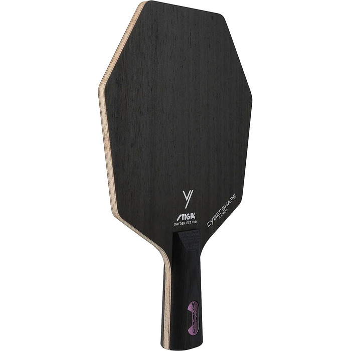 Професійна дерев'яна ракетка для настільного тенісу Stiga Cybershape Carbon-нова революційна професійна ракетка для настільного тенісу, унікальна шестикутна форма, Велика ударна поверхня (ручка)