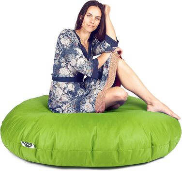 В 1 Функція Beanbag Seat Cushion Bean Bag - Kiwi - діаметр 100 см у 25 кольорах та 3 різних кольорах Розміри - повністю заповнені, 2