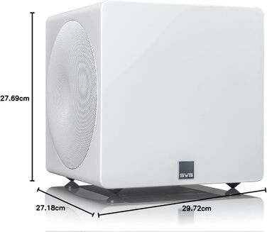 Мікрогерметичний сабвуфер SVS 3000, подвійний динамік (20,3 см), піаніно глянець білий