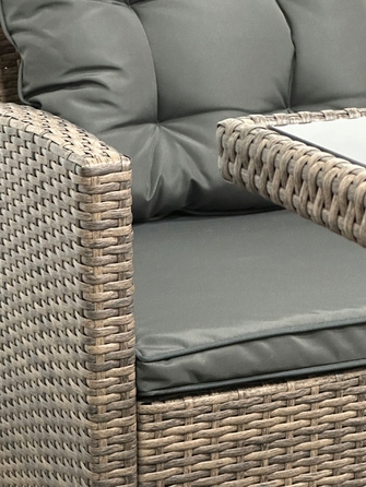 Комплект садових меблів IdealGarden із техноротанга, коричневий, 5 предметів