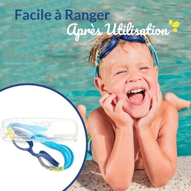 Дитячі окуляри для плавання Limmys - 12 - Регульовані, проти запотівання, захист від ультрафіолету (сині)