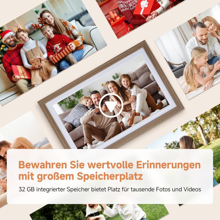Роллеї Смарт Фрейм WiFi 1010: Цифровий фоторамка 10.1 дюйма з сенсорним екраном IPS, 32GB, дизайн 