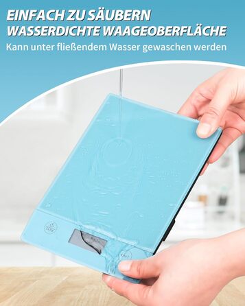 Цифрова кухонна вага з двома платформами, 15 кг, 7 одиниць вимірювання, LCD дисплей, функція тарування, вага для випічки, приготування їжі, подвійна вага (срібна-K211H-blue)