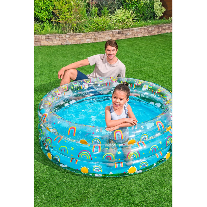 Дитячий надувний басейн Bestway Rainbow Splash, 150×53 см