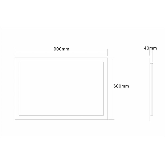 Дзеркало для ванної кімнати Dr. Fleischmann GS084N з LED-підсвічуванням (60x90 см, тепле біле світло)