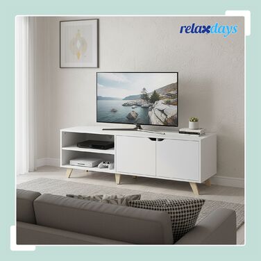 ТВ-тумба Relaxdays з металевим каркасом та 6 відділеннями