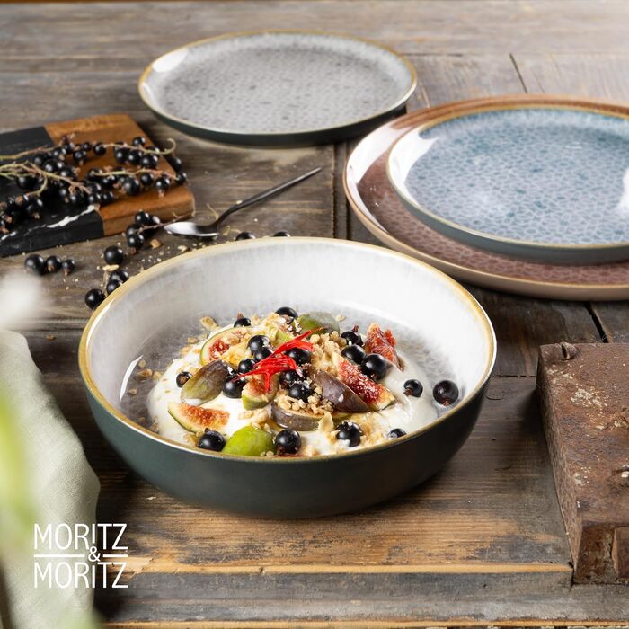 Набір мисок для супу з 6 предметів сірий по 700 мл кожна - Ø 19 x 4,5 см Moritz & Moritz