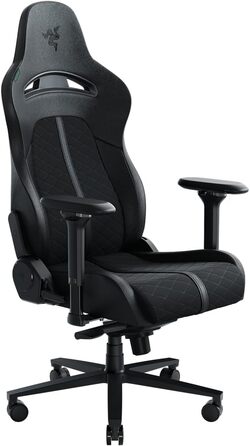Ігровий крісло Razer Enki Schwarz: Комфорт на весь день (Підтримка попереку, широке сидіння, оптимізована щільність наповнювача, нахил до 152°) Зелений | Стандарт