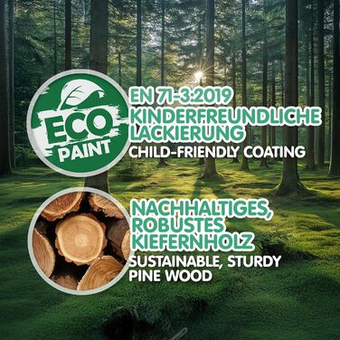 Ліжко-дитяча хатинка CADANI Malte, 120x200 см, білий колір, Montessori, з бортиками, трансформується, з ламелями, до 200 кг