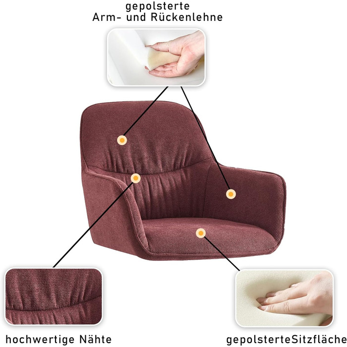 Поворотний стілець м'який стілець промисловий дизайн ткане полотно