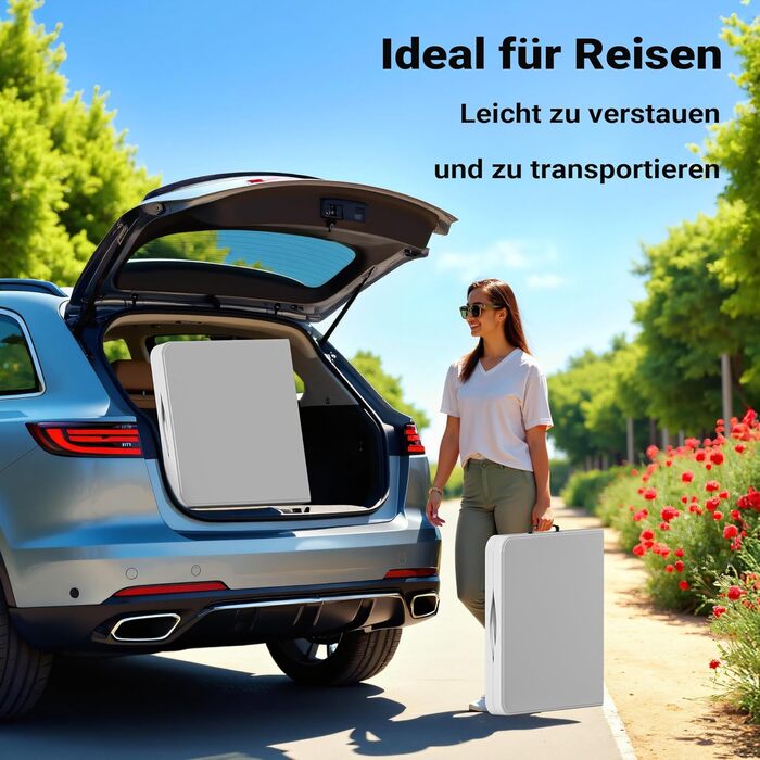 Складаний кемпінговий стіл Wiltec 122x60x75 см, стіл для пікніка, саду та виїзних заходів з ручкою для перенесення