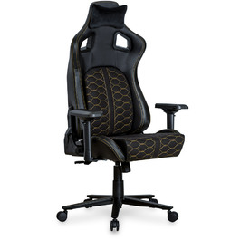Геймерське крісло Cyberlux Hermes Fabric Black Gold (арт. GM-403 B)