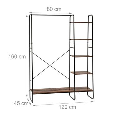 Підставка для одягу Relaxdays з полицею для взуття