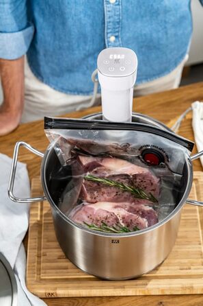 Паличка ZWILLING ENFINIGY Sous-vide, точне налаштування температури, інтуїтивно зрозумілий сенсорний дисплей, білий