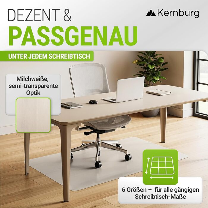 Захисна килимок під офісне крісло – прозора підкладка для ламінату, паркету та плитки – антиковзаюча, з шумоізоляцією, ідеальна для дому (118 x 145 см)